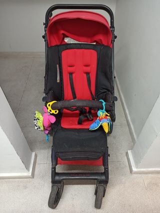 Carro bebé rojo - Plegable