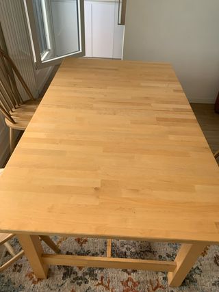 Mesa de madera extensible a 210