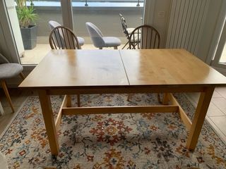 Mesa de madera extensible a 210