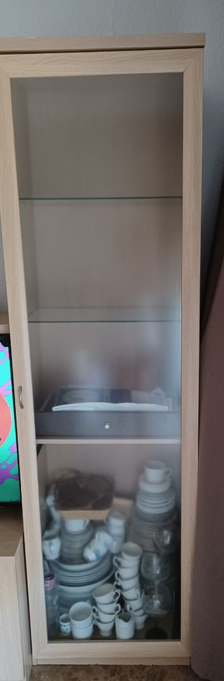 Vitrina expositora madera-cristal
