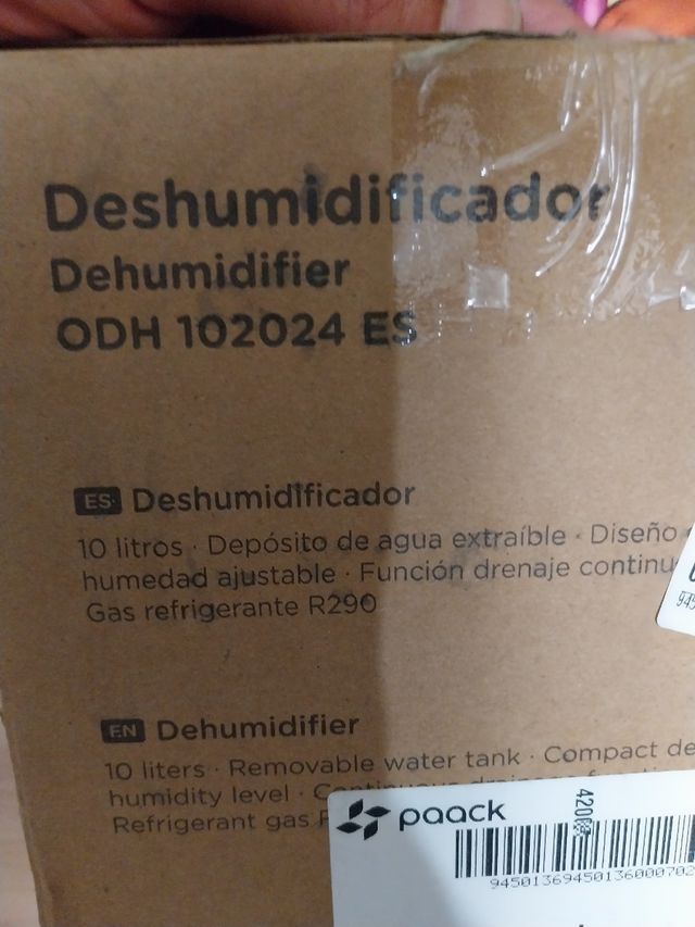 Deshumidificador OK 10L - 24h