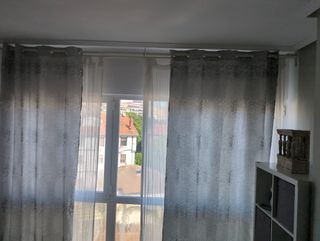 Cortinas grises salón - 2 uds