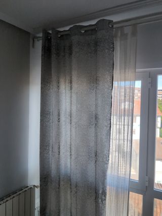 Cortinas grises salón - 2 uds