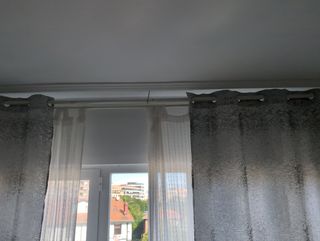 Cortinas grises salón - 2 uds