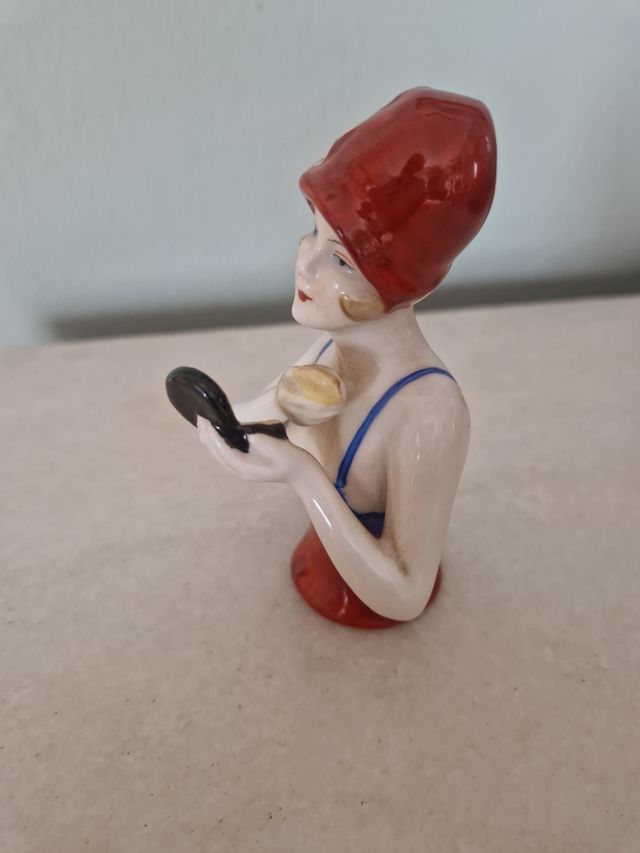 Antigua half doll art noveau