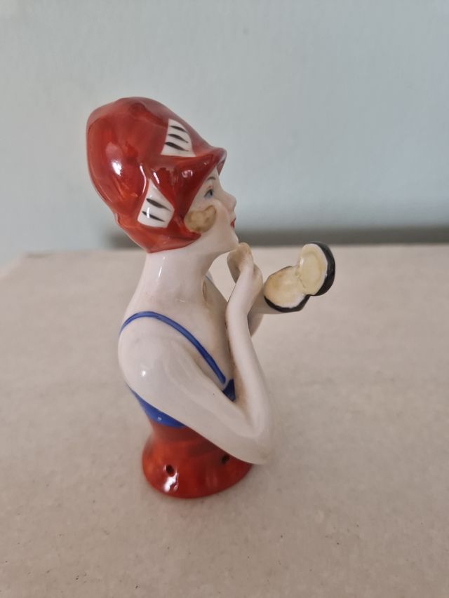 Antigua half doll art noveau