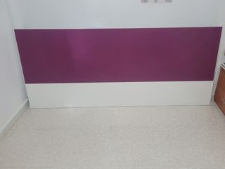 Cabecero cama matrimonio 135-150 vidrio y madera