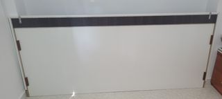 Cabecero cama matrimonio 135-150 vidrio y madera
