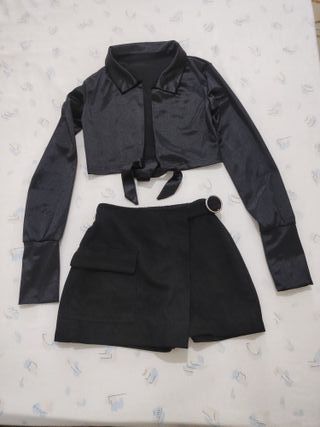 Conjunto negro - Top y falda