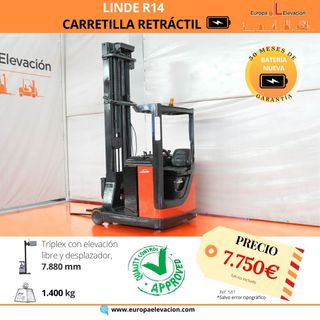CARRETILLA RETRACTIL LINDE 1400 KG