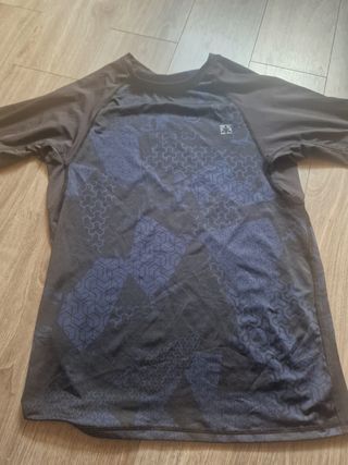 Camiseta técnica M - Negra/Azul