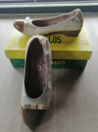 Zapatos Pitillos beige-marrón