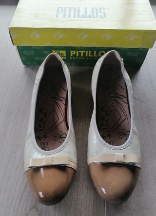 Zapatos Pitillos beige-marrón