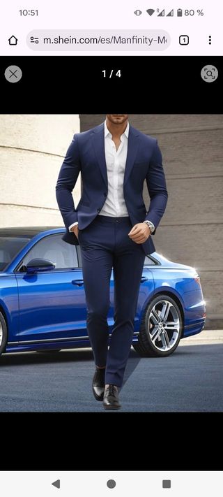 Traje azul hombre talla M