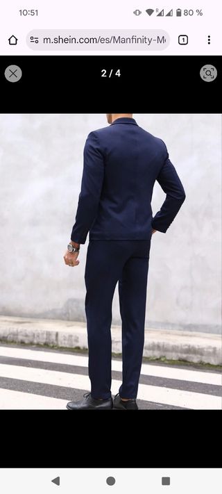 Traje azul hombre talla M