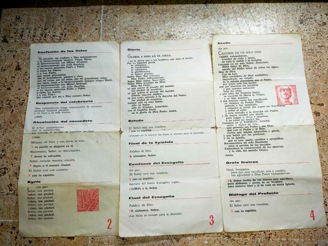 Tríptico misa castellano para fieles