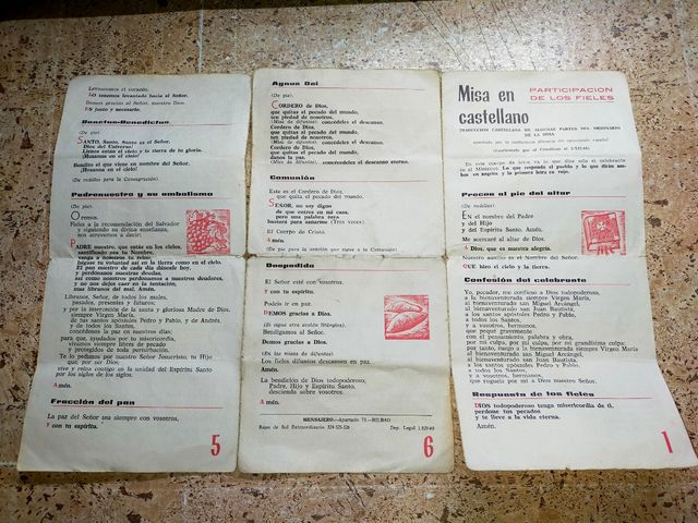 Tríptico misa castellano para fieles