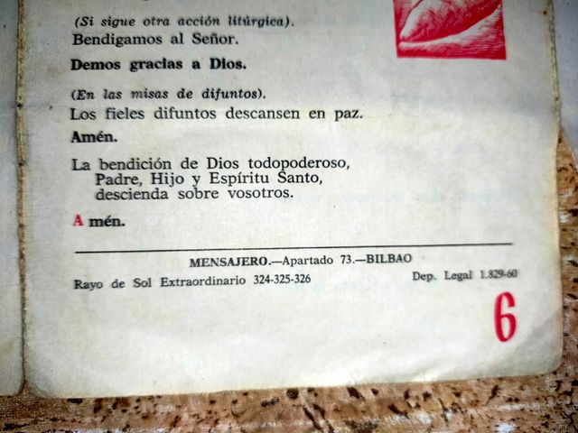 Tríptico misa castellano para fieles