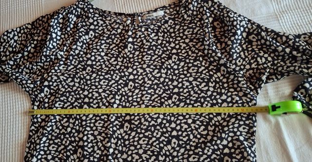 Blusa con stampa animalier taglia L - Bianco&Nero
