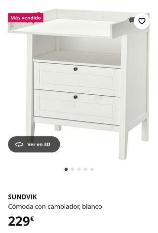 Cambiador con cómoda SUNDVIK 