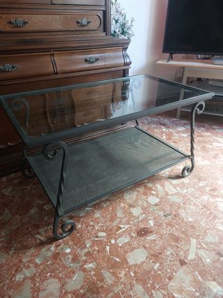Mesa centro forja - cristal