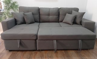 Sofá Cama Chaise Longue, Claire Gris. ¡Oferta!