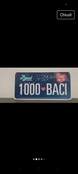  Targa in alluminio 1000❤️Baci Perugina