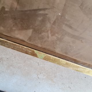 Mesas centro y auxiliar doradas