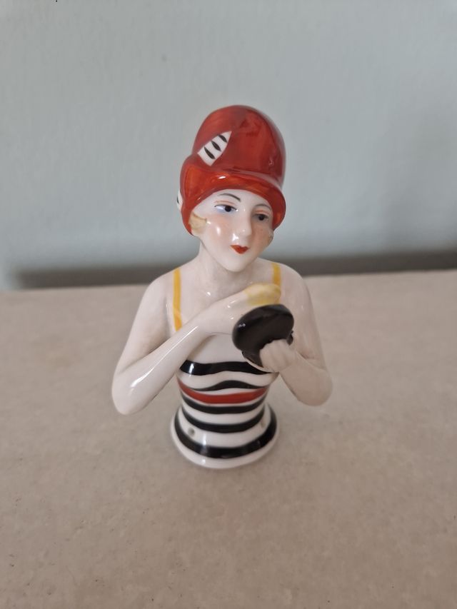 Antigua half doll Art Noveau