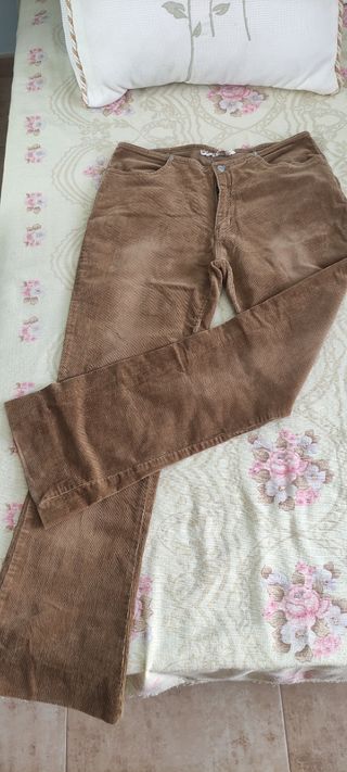 Pantalones pana elsticos mujer 