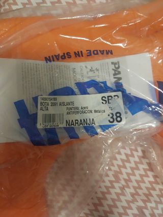 Botas agua Panter 38 Naranja