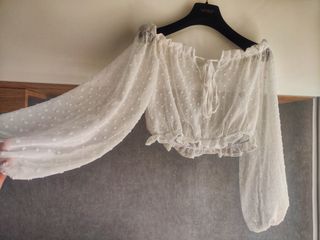Blusa blanca-crop top