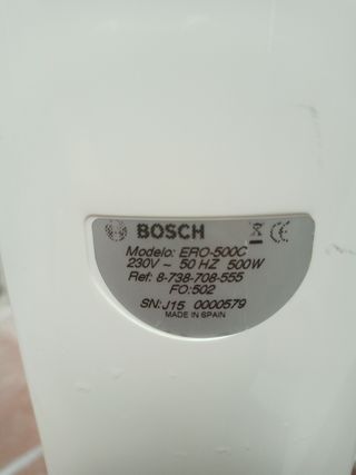 Radiador eléctrico Bosch 500 W de bajo consumo 