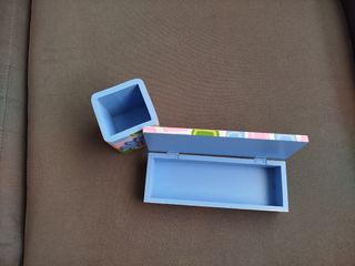 Set escritorio: portalápices y caja-estuche 