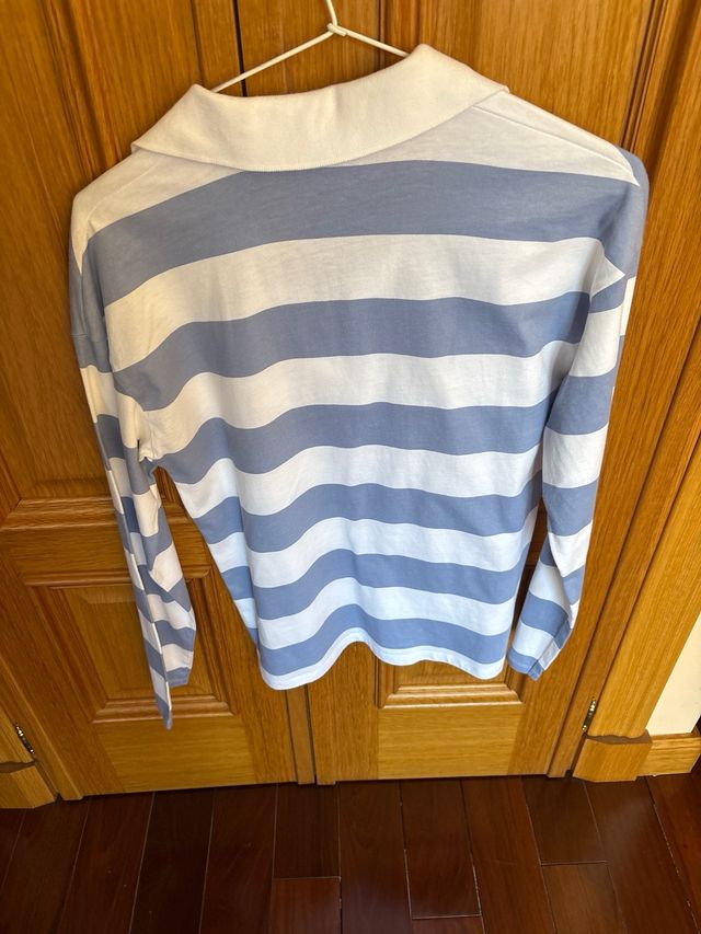 Polo rayas azul-blanco XS