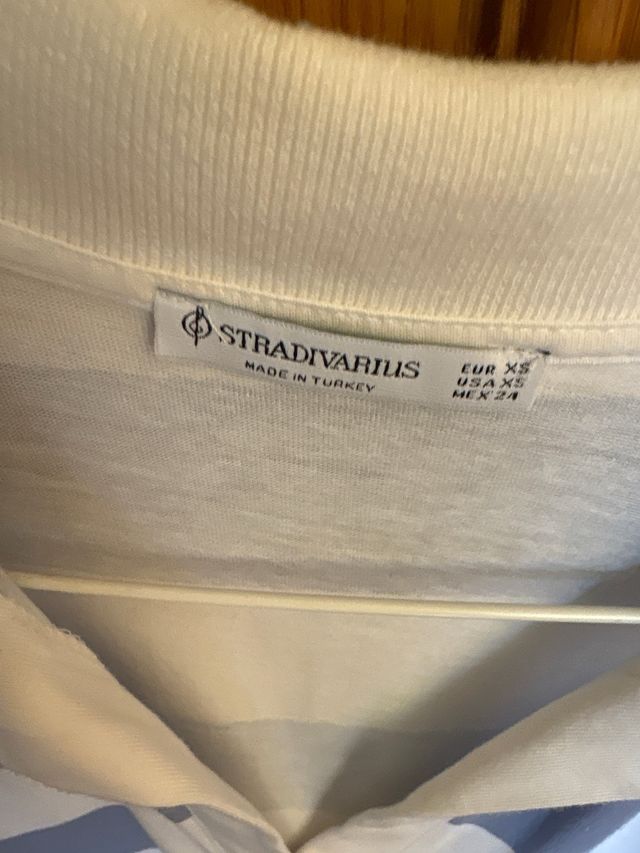 Polo rayas azul-blanco XS