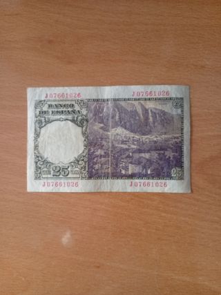 Billete 25 Pesetas 1946
