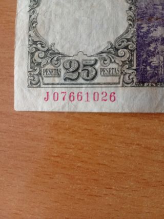 Billete 25 Pesetas 1946