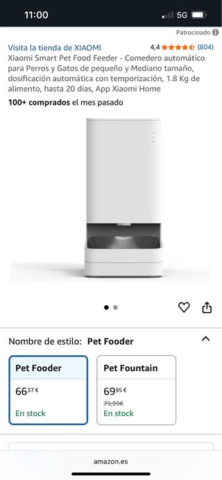 Comedero Automático Xiaomi Mascotas