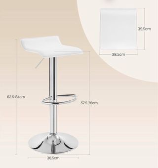 Taburetes bar blancos ajustables