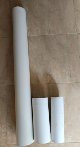 Tubos PVC: Extractor, ventanilla Salida y empalme 