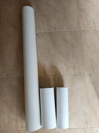 Tubos PVC: Extractor, ventanilla Salida y empalme 