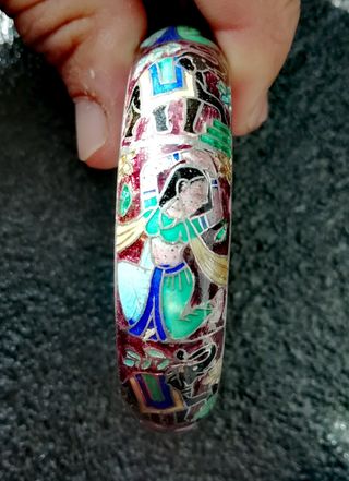 Pulsera 33 gr plata maciza esmaltada