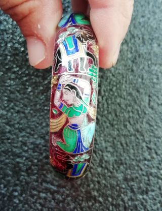 Pulsera 33 gr plata maciza esmaltada