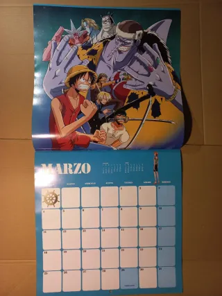 Shikishi y calendario One Piece
