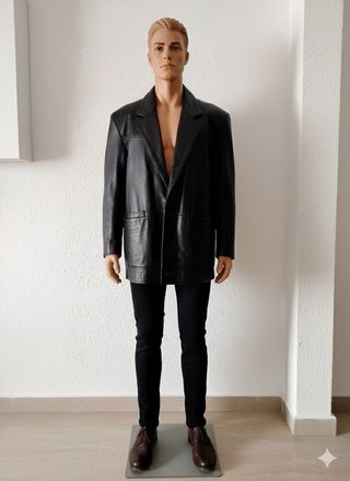 Blazer piel negro - Talla L