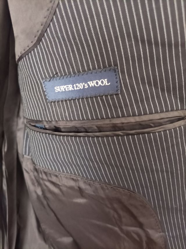 Americana azul oscuro rayas