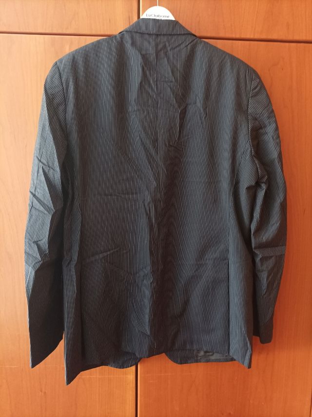 Americana azul oscuro rayas