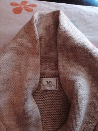 Chaqueta lana beige hombre