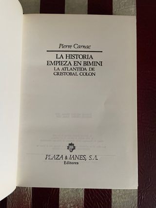 HISTORIA EMPIEZA BIMINI. ATLANTIDA CRISTOBAL COLON